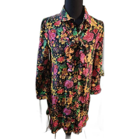 Dieuthanh Haute Couture floral, retro dress size small - Picture 3 of 14